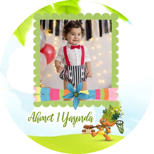 Safari Temalı yuvarlak Açacak Magneti